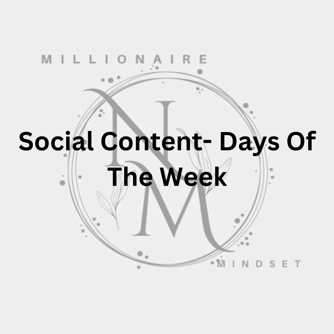 Social Media Content - Days Of The Week